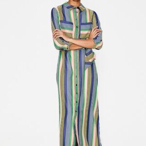 Boden Colorful Striped Long Sleeve Dress size 2